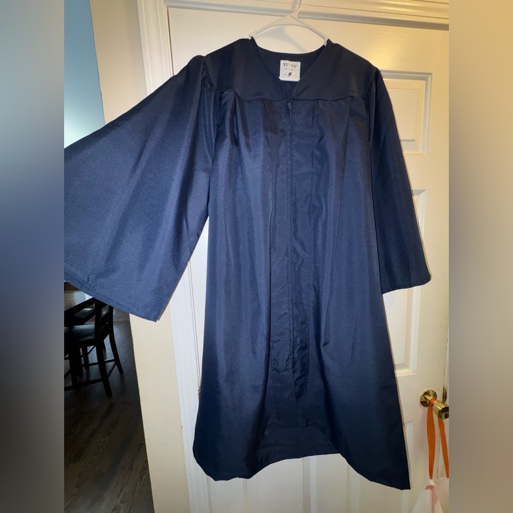 Navy Blue Graduation Gown 5’1-5’2 never worn